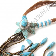 Ожерелье artificial turquoise bohemia necklace